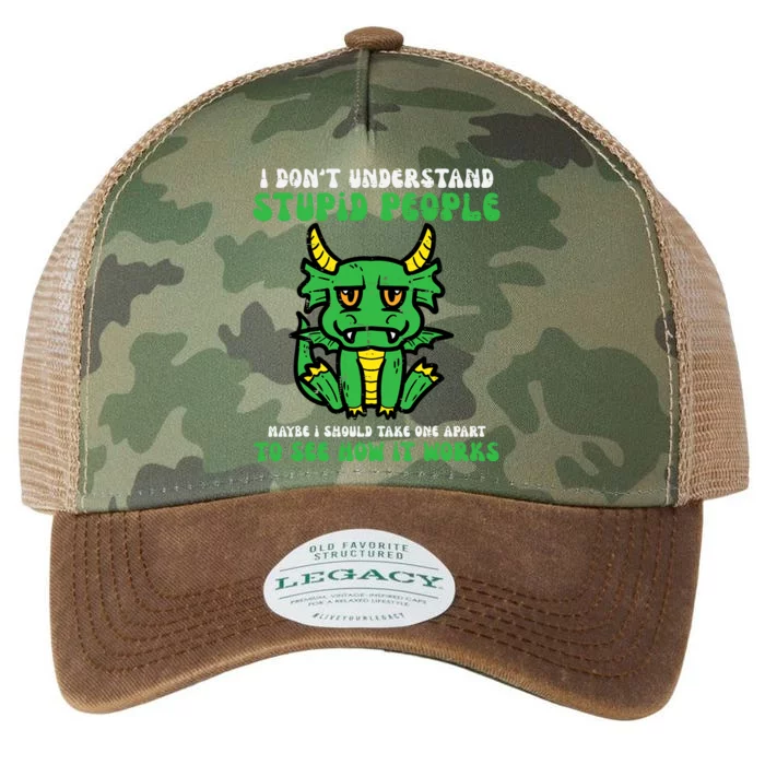 Dont Understand People Dragon Funny Saying Sarcasm Legacy Tie Dye Trucker Hat