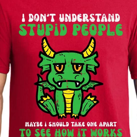 Dont Understand People Dragon Funny Saying Sarcasm Pajama Set