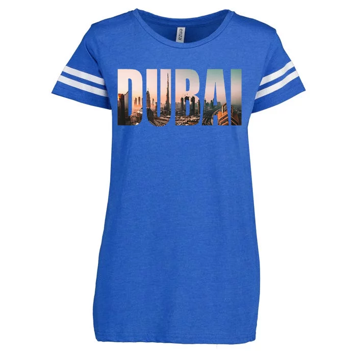 Dubai Uae Skyline Urban Photography Enza Ladies Jersey Football T-Shirt