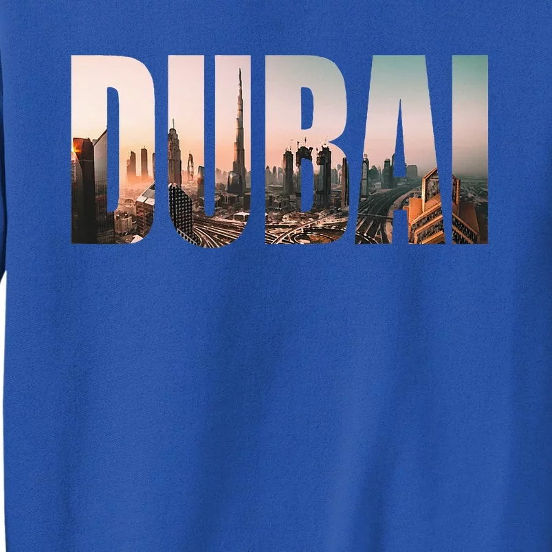 Dubai Uae Skyline Urban Photography Font Tall Sweatshirt