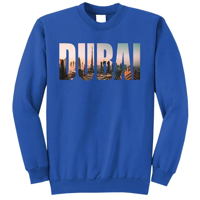 Dubai Uae Skyline Urban Photography Font Tall Sweatshirt