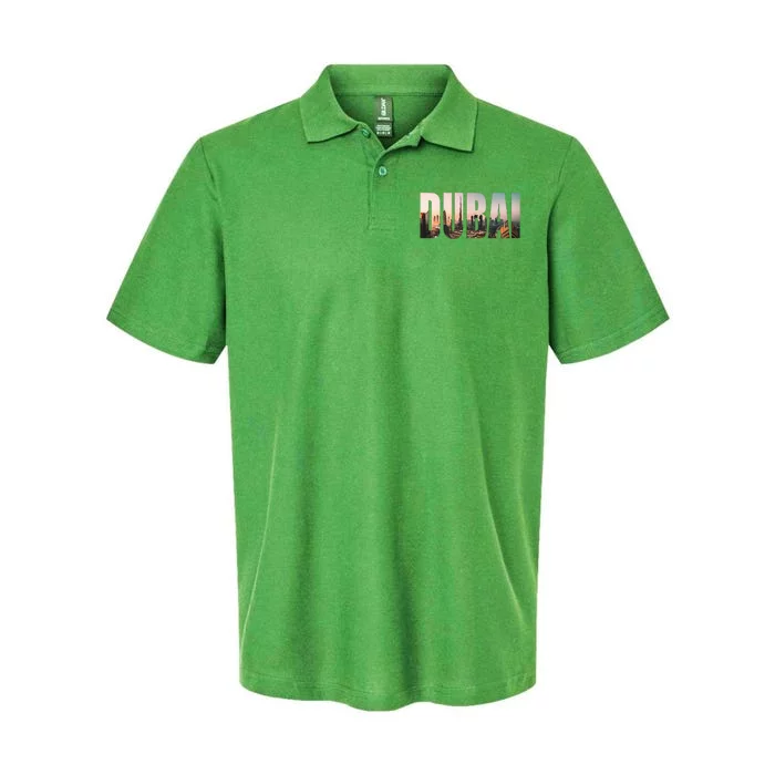 Dubai Uae Skyline Urban Photography Font Softstyle Adult Sport Polo