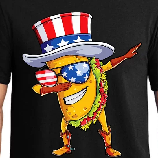 Dabbing Uncle Sam Taco 4th Of July Pajama Set