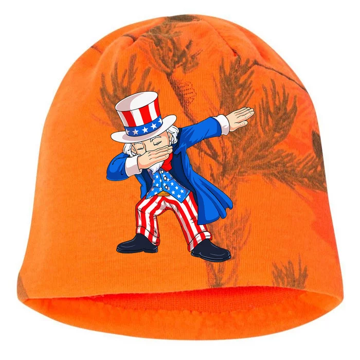 Dabbing Uncle Sam 4th of July Funny Dab Dance Kati - Camo Knit Beanie