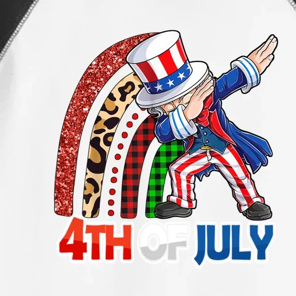 Dabbing Uncle Sam Rainbow 4th Of July Patriotic Gift Toddler Fine Jersey T-Shirt