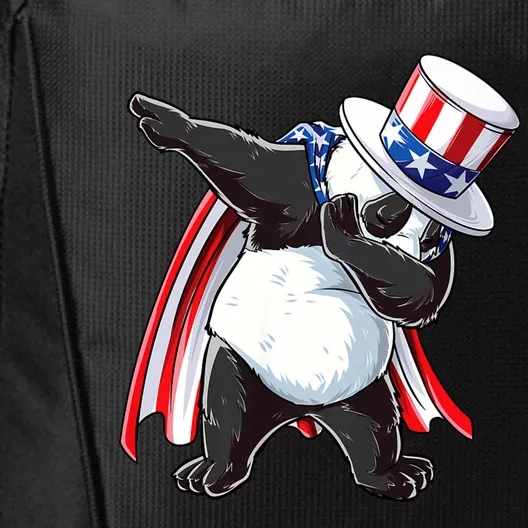 Dabbing Uncle Sam Panda 4th Of July City Backpack