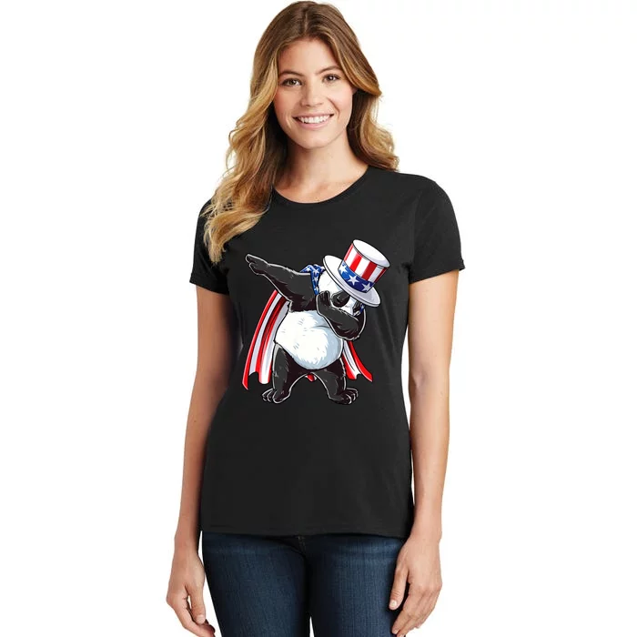 Dabbing Uncle Sam Panda 4th Of July Women's T-Shirt