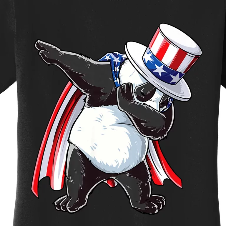 Dabbing Uncle Sam Panda 4th Of July Women's T-Shirt