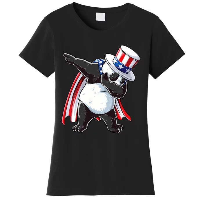 Dabbing Uncle Sam Panda 4th Of July Women's T-Shirt