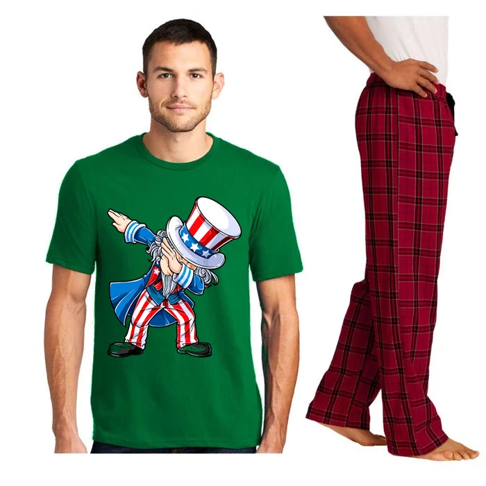 Dabbing Uncle Sam 4th Of July Funny Dab Dance Pajama Set