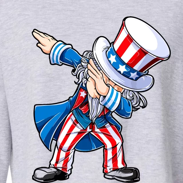 Dabbing Uncle Sam 4th Of July Funny Dab Dance Cropped Pullover Crew