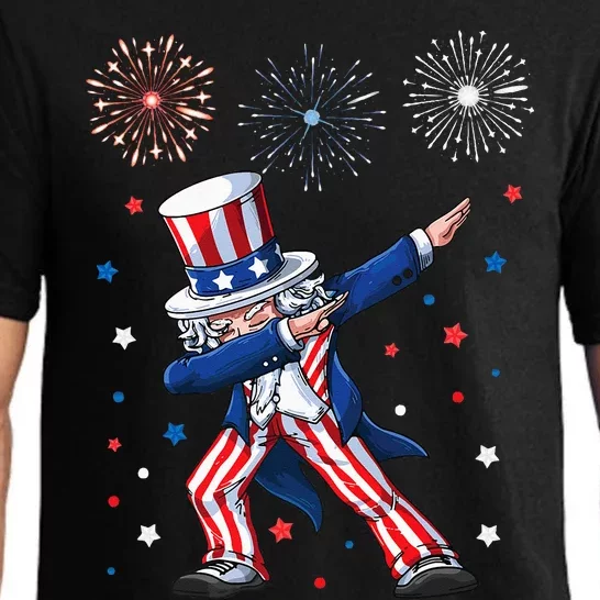 Dabbing Uncle Sam Fireworks 4th of July Funny Dab Dance Pajama Set