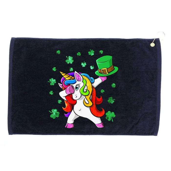 Dabbing Unicorn Saint Patrick's Day Clothes Outfit Grommeted Golf Towel