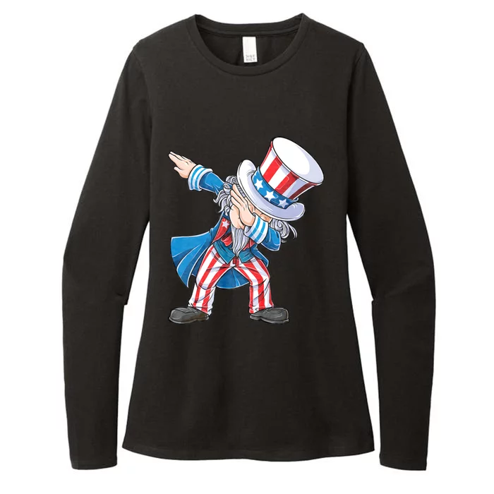 Dabbing Uncle Sam 4th Of July Funny Dab Dance Womens CVC Long Sleeve Shirt