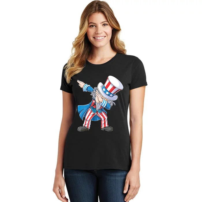 Dabbing Uncle Sam 4th Of July Funny Dab Dance Women's T-Shirt