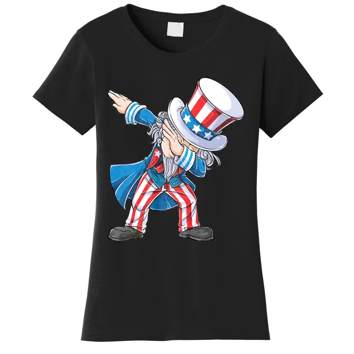 Dabbing Uncle Sam 4th Of July Funny Dab Dance Women's T-Shirt