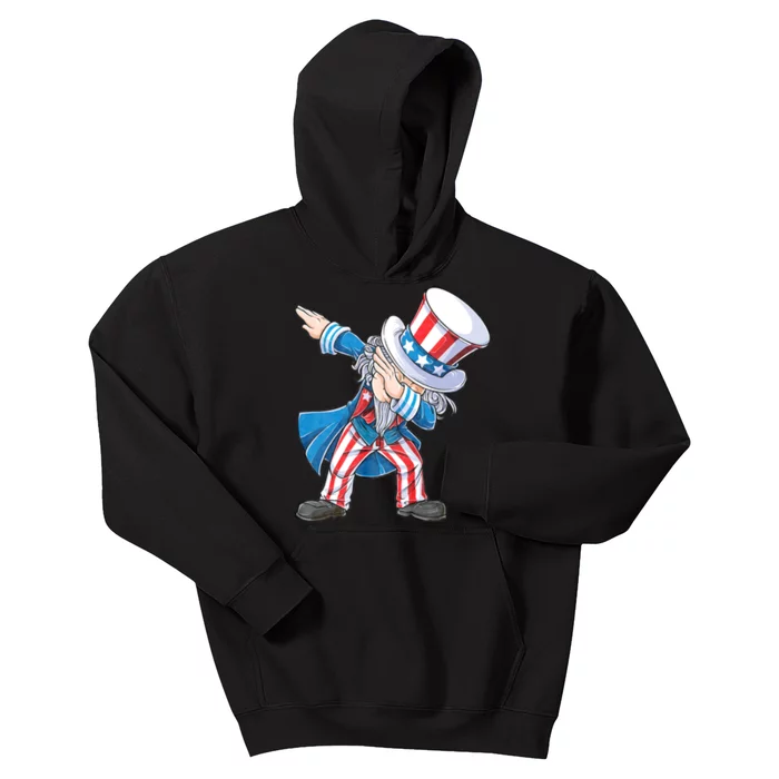 Dabbing Uncle Sam 4th Of July Funny Dab Dance Kids Hoodie