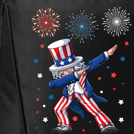 Dabbing Uncle Sam Fireworks 4th Of July Funny Dab Dance City Backpack