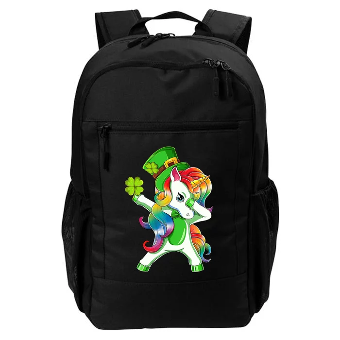 Dabbing Unicorn St Patricks Day Irish Shamrock Lepricorn Daily Commute Backpack