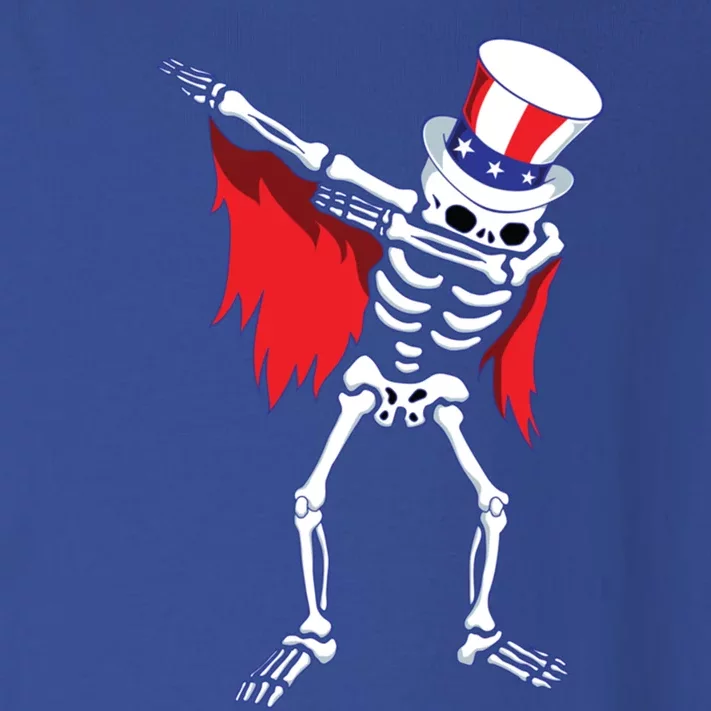 Dabbing Uncle Sam Skeleton Dab For Freedom 4th Of July Skull Meaningful Gift Toddler Long Sleeve Shirt