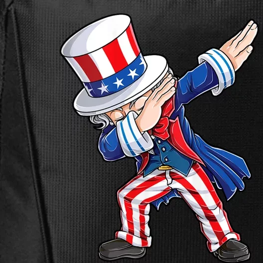 Dabbing Uncle Sam 4th Of July American Flag City Backpack