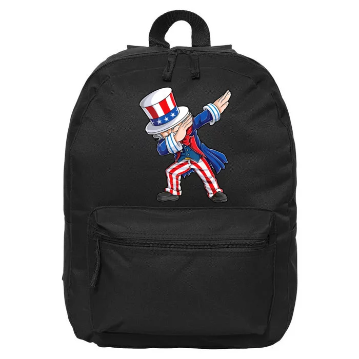 Dabbing Uncle Sam 4th Of July American Flag 16 in Basic Backpack