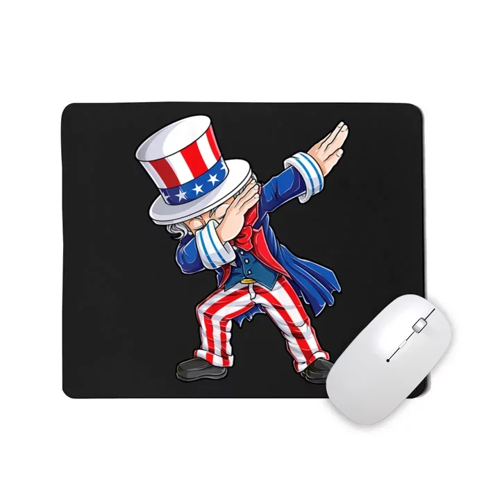 Dabbing Uncle Sam 4th Of July American Flag Mousepad