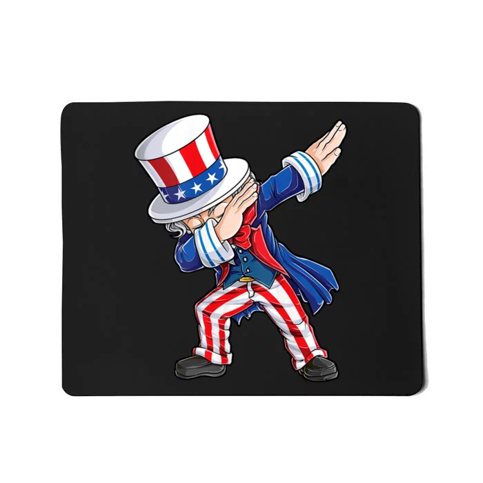 Dabbing Uncle Sam 4th Of July American Flag Mousepad