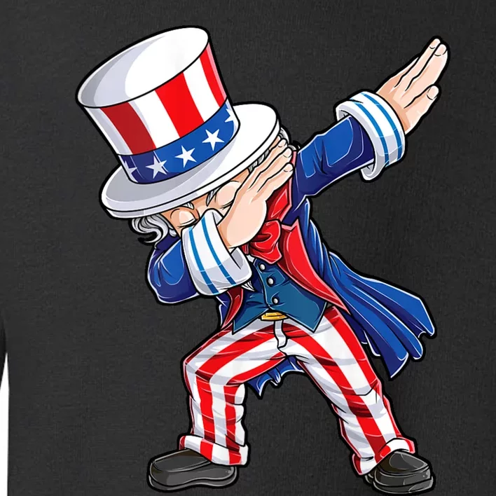 Dabbing Uncle Sam 4th Of July American Flag Toddler Sweatshirt