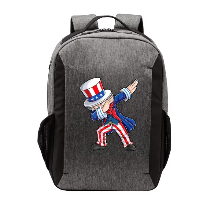 Dabbing Uncle Sam 4th Of July American Flag Vector Backpack