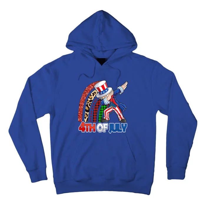 Dabbing Uncle Sam Rainbow 4th Of July Patriotic Gift Tall Hoodie