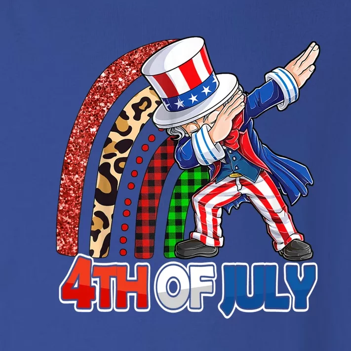 Dabbing Uncle Sam Rainbow 4th Of July Patriotic Gift Toddler Long Sleeve Shirt