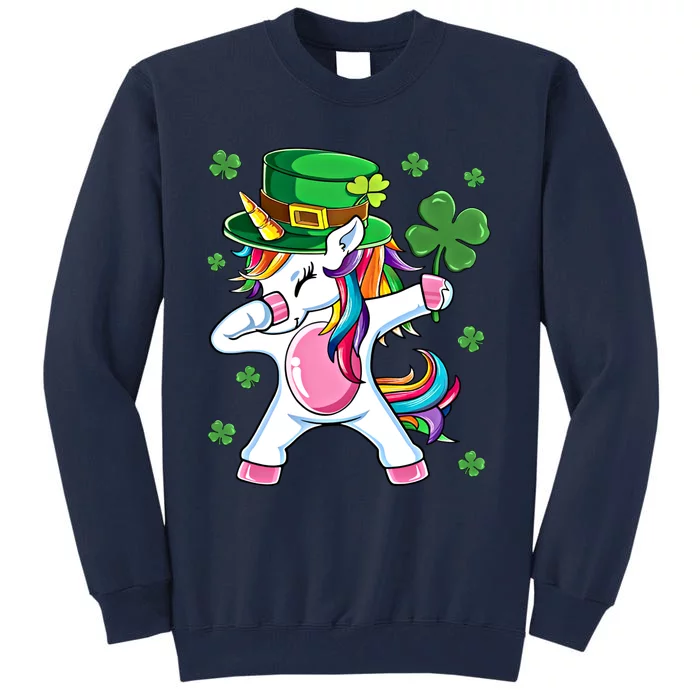 Dabbing Unicorn St Patricks Day Irish Dab Funny Gift Tall Sweatshirt