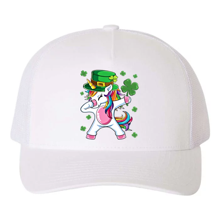 Dabbing Unicorn St Patricks Day Irish Dab Funny Gift Yupoong Adult 5-Panel Trucker Hat