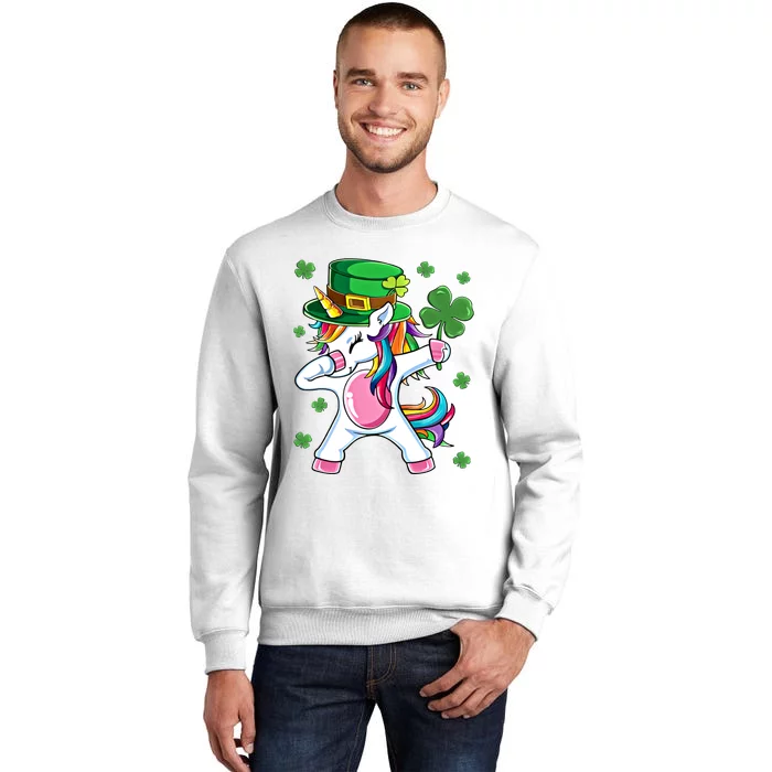 Dabbing Unicorn St Patricks Day Irish Dab Funny Gift Sweatshirt