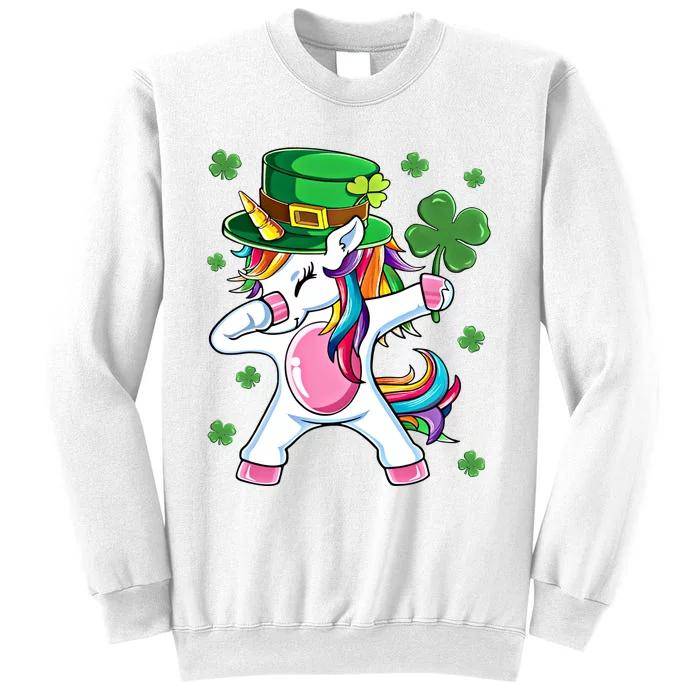 Dabbing Unicorn St Patricks Day Irish Dab Funny Gift Sweatshirt