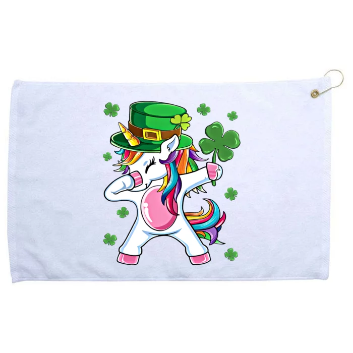 Dabbing Unicorn St Patricks Day Irish Dab Funny Gift Grommeted Golf Towel