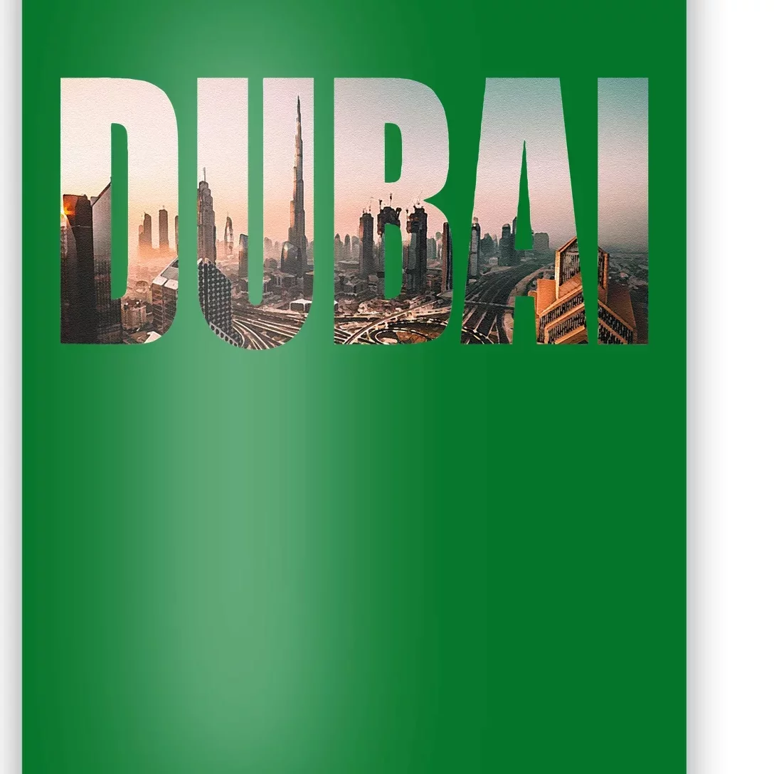 Dubai UAE Skyline Urban Photography Font Poster