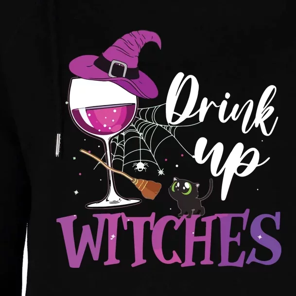 Drink Up Witches Wine Lover Drinking Halloween Costume Womens Funnel Neck Pullover Hood