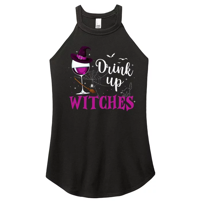 Drink Up Witches Wine Lover Drinking Halloween Costume Women’s Perfect Tri Rocker Tank