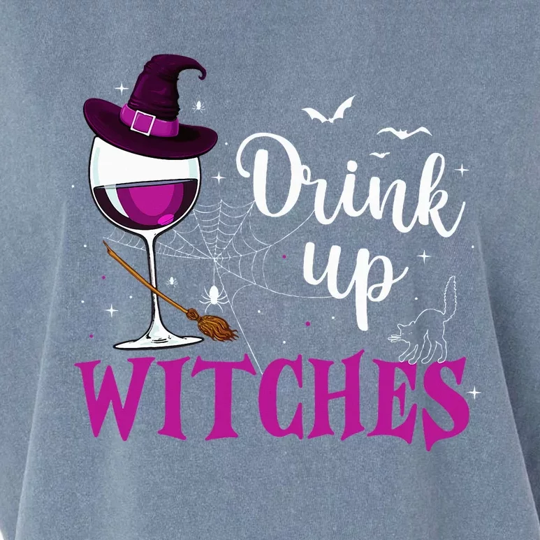 Drink Up Witches Wine Lover Drinking Halloween Costume Garment-Dyed Women's Muscle Tee