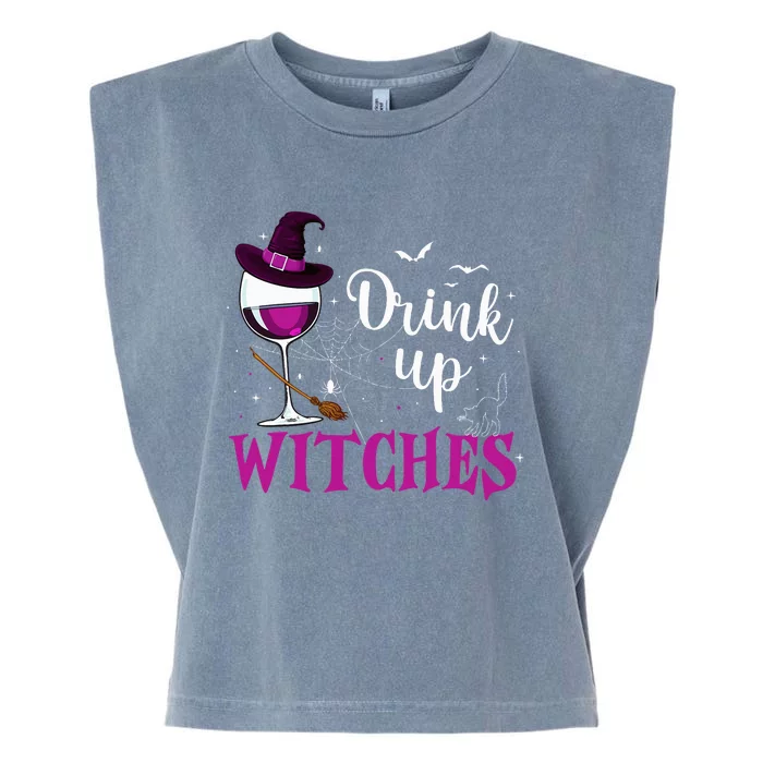 Drink Up Witches Wine Lover Drinking Halloween Costume Garment-Dyed Women's Muscle Tee