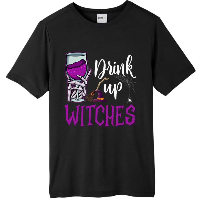 Drink Up Witches Wine Lover Drinking Halloween ChromaSoft Performance T-Shirt