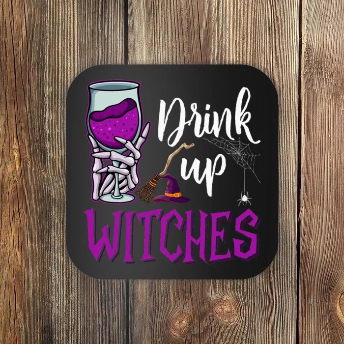 Drink Up Witches Wine Lover Drinking Halloween Coaster