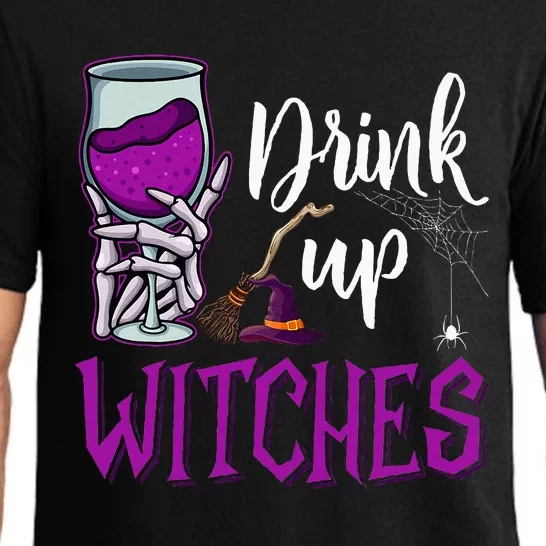 Drink Up Witches Wine Lover Drinking Halloween Pajama Set