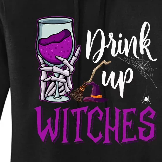 Drink Up Witches Wine Lover Drinking Halloween Women's Pullover Hoodie