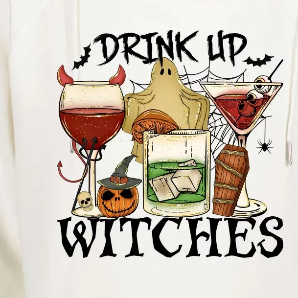 Drink Up Witches Halloween Witch Drinking Party Gift Womens Funnel Neck Pullover Hood