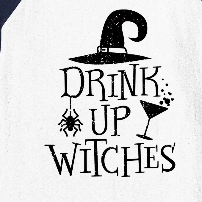 Drink Up Witches Funny Halloween Baseball Sleeve Shirt