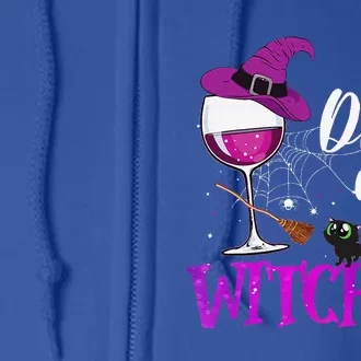 Drink Up Witches Wine Lover Drinking Halloween Costume Full Zip Hoodie