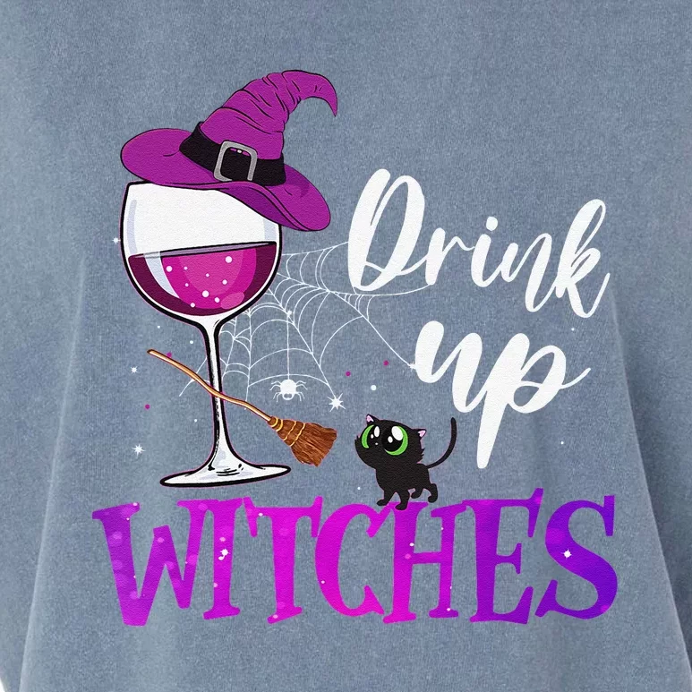 Drink Up Witches Wine Lover Drinking Halloween Costume Garment-Dyed Women's Muscle Tee